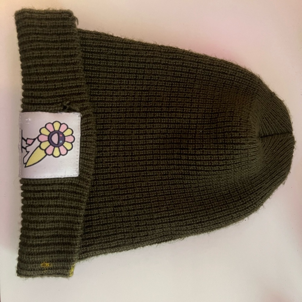 Collaboration Mikami and OVO dark green beanie